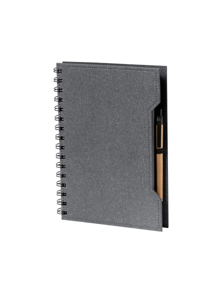 Libreta personalizada Cartón reciclado, Notas adhesivas con bolígrafo