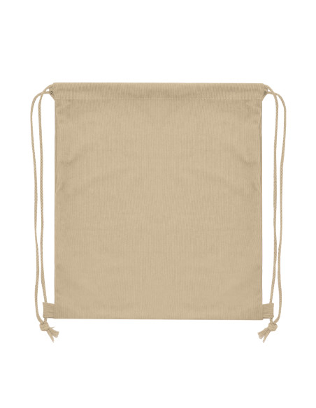 Mochila Promocional de Cuerdas en Pana de Poliéster.
