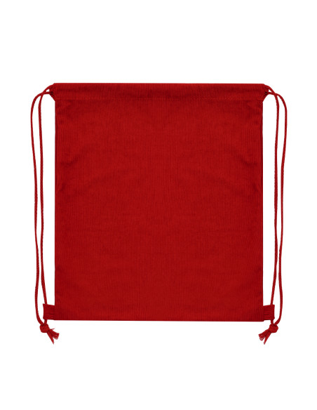 Mochila Promocional de Cuerdas en Pana de Poliéster.