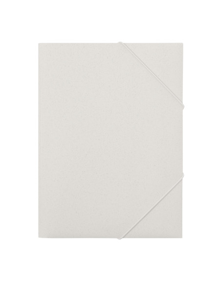 Carpeta de caña de trigo personalizada con cierre elástico.
