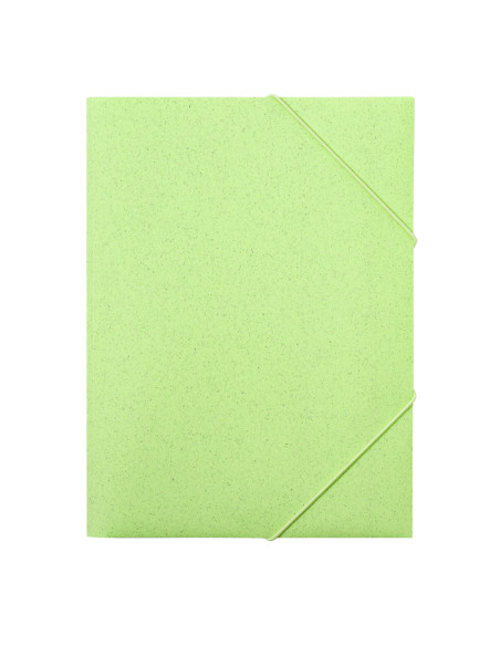 Carpeta de caña de trigo personalizada con cierre elástico.