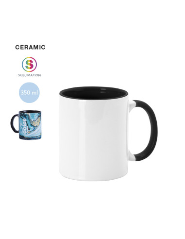 Taza Cerámica personalizable 350ml Exterior Blanco