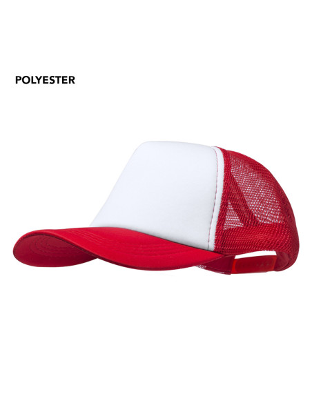 Gorra personalizada Trucker 5 paneles, 100% poliéster, acabado suave