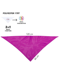 Pañoleta personalizada para fiestas 120 x 80 cm