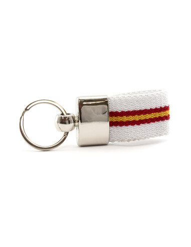 Llavero merchandising con bandera España y metal.