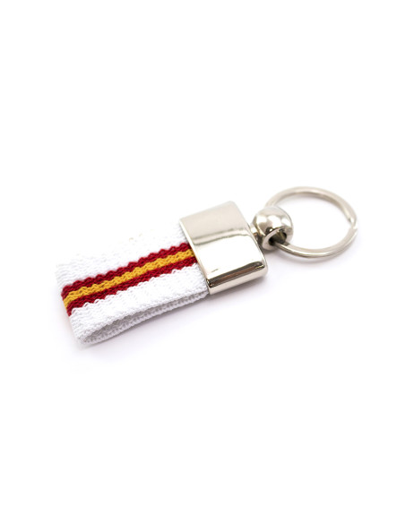 Llavero merchandising con bandera España y metal.