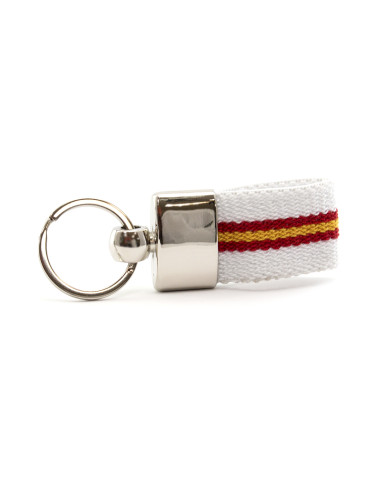 Llavero merchandising con bandera España y metal.