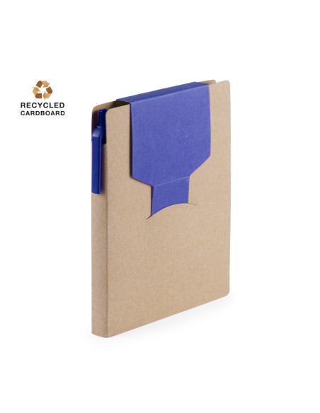 Bloc de Notas Personalizado Adhesivas y bolígrafo de Cartón Reciclado