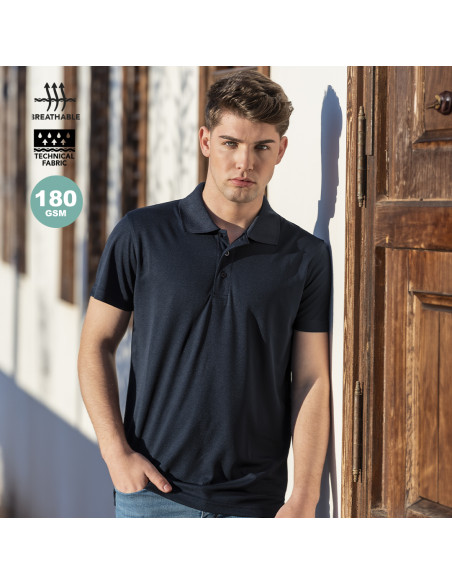 Polo Personalizado técnico 100% poliéster transpirable 180g/m2