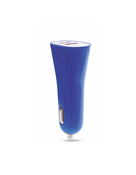 Cargador USB coche personalizado, 2100 mA, doble USB.