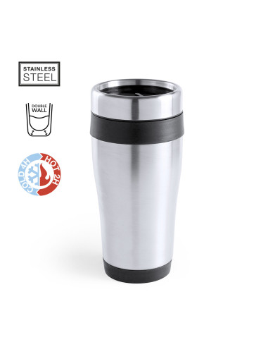 Vaso termo publicitario, Acero Inox, 450ml,...