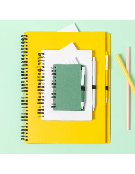 Libreta de Anillas Publicitaria , Cartón reciclado con Bolígrafo