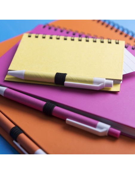 Libreta de Anillas Publicitaria , Cartón reciclado con Bolígrafo