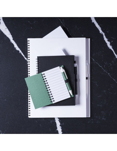 Libreta de Anillas Publicitaria , Cartón reciclado con Bolígrafo