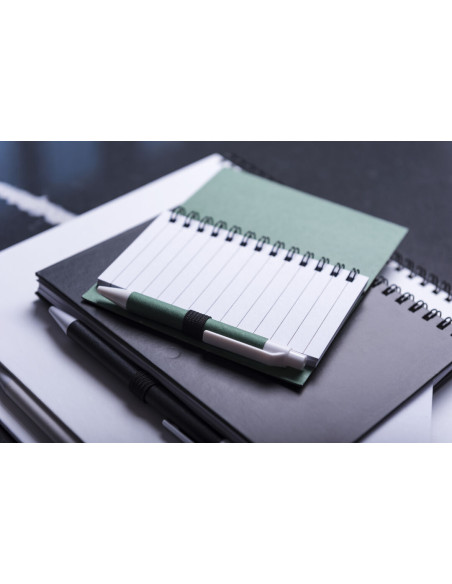 Libreta de Anillas Publicitaria , Cartón reciclado con Bolígrafo