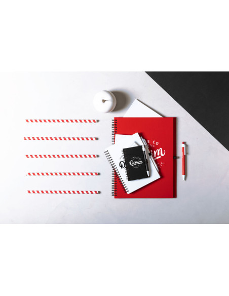 Libreta de Anillas Publicitaria , Cartón reciclado con Bolígrafo