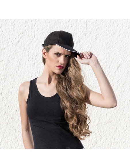 Gorra personalizada 6 paneles, 100% algodón peinado