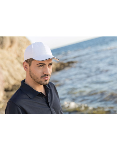 Gorra personalizada 6 paneles, 100% algodón peinado