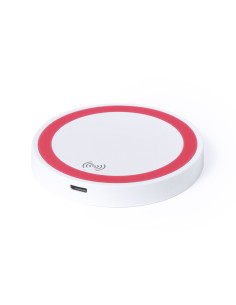 Cargador inalámbrico personalizado, bicolor, LED.