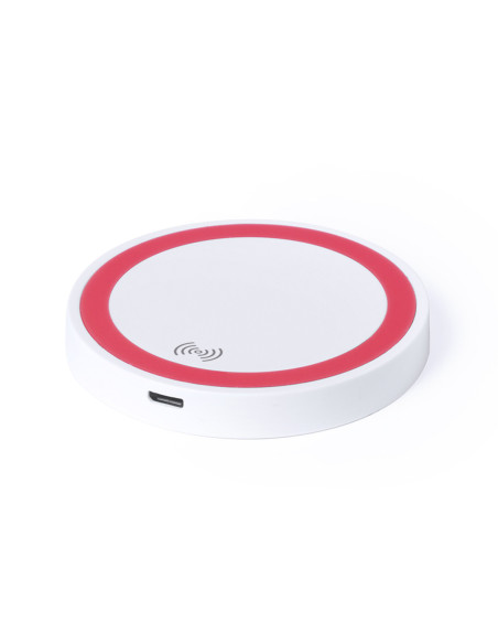 Cargador inalámbrico personalizado, bicolor, LED.