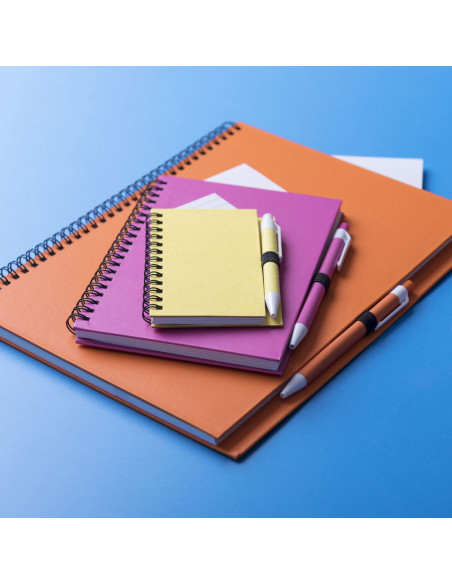 Libreta para Personalizar de Anillas, Cartón Reciclado con Bolígrafo