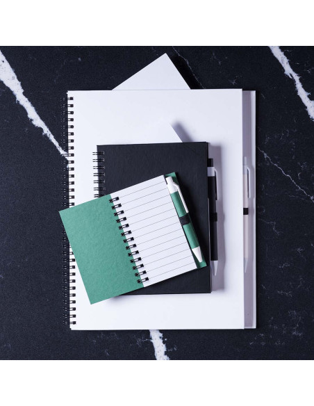 Libreta para Personalizar de Anillas, Cartón Reciclado con Bolígrafo