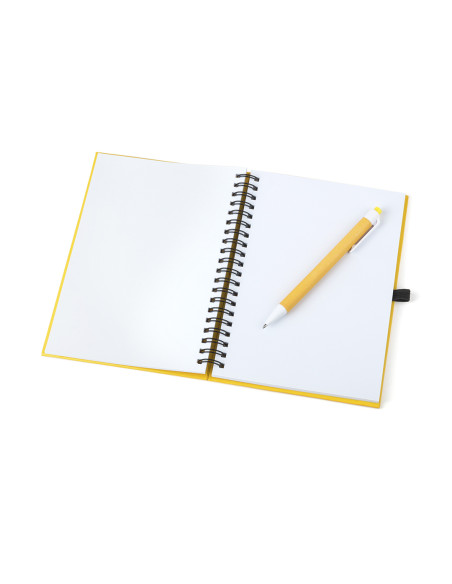 Libreta para Personalizar de Anillas, Cartón Reciclado con Bolígrafo