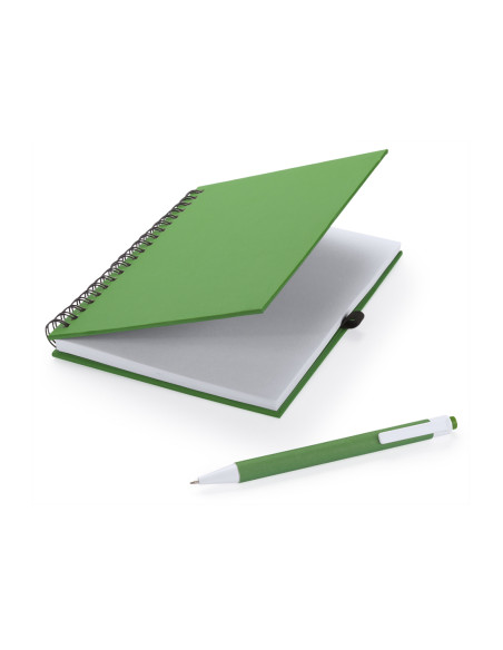 Libreta para Personalizar de Anillas, Cartón Reciclado con Bolígrafo