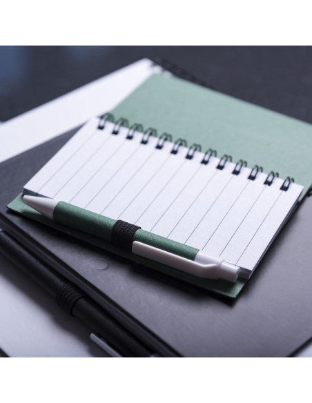 Libreta de Anillas Personalizada, Cartón Reciclado, Bolígrafo a juego